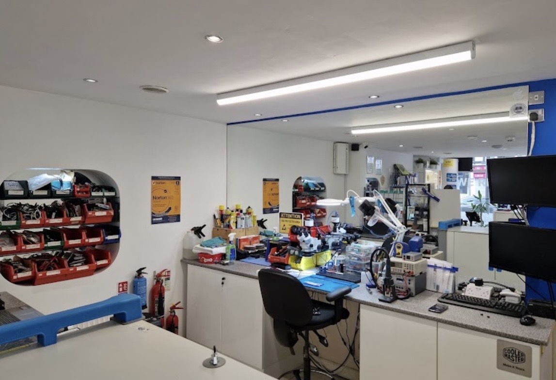 Inside the Laptop Repair Hut workshop